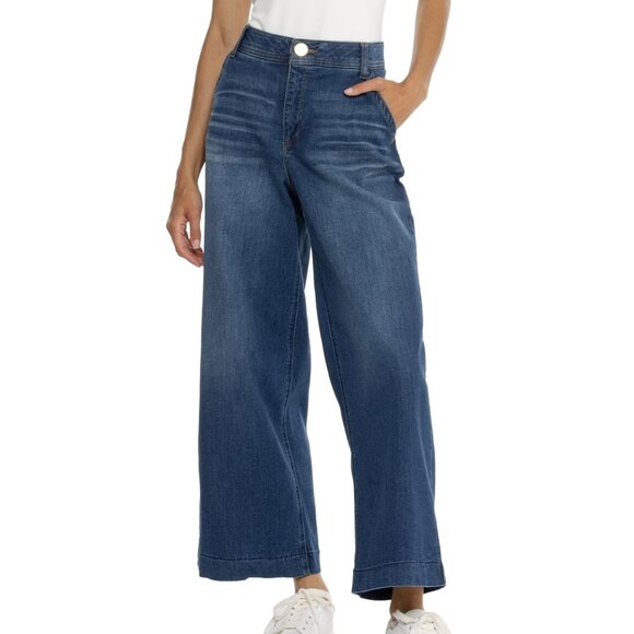 NEW Democracy AbTechnology Slash Pocket Jeans - High Rise, Wide Leg 1125 3s7 - Picture 1 of 5